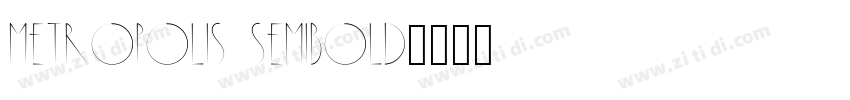 Metropolis semibold字体转换